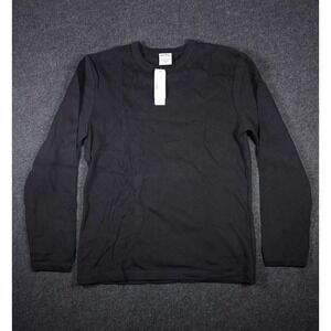 Vintage Pure Shirt Mens Large L‎ Pullover Long Sleeve Cotton Black Y2K NWT